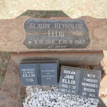 ELLIS Claude Reynolds 1906-1967 &amp; Susan Jane 1906-1997 :: ELLIS Michael Claude 1966-1991