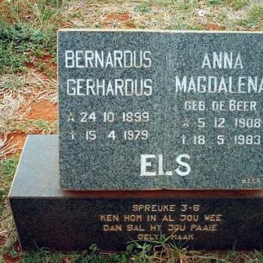 ELS Bernardus Gerhardus 1899-1979 &amp; Anna Magdalena DE BEER 1908-1983