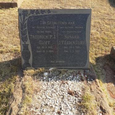 ELOFF Frederick P.J. 1902-1949 &amp; Susara J. V. EEDEN formerly ELOFF 1906-1980
