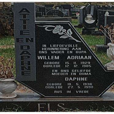 ELS Willem Adriaan 1929-1985 &amp; Daphne 1936-1998
