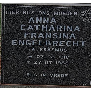 ENGELBRECHT Anna Catharina Fransina nee ERASMUS 1916-1988