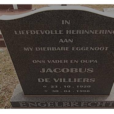 ENGELBRECHT Jacobus De Villiers 1920-1996
