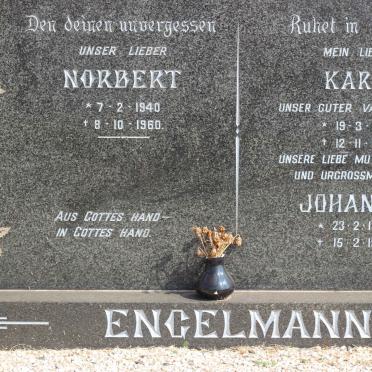 ENGELMANN Karl 1903-1970 &amp; Johanna 1909-1995 :: ENGELMANN  Norbert 1940-1960