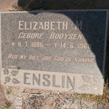 ENSLIN Elizabeth M. nee BOOYSEN 1886-1969