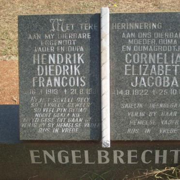 ENGELBRECHT Hendrik Diedrik Francois 1913-19?1 &amp; Cornelia Elizabeth Jacoba 1922-1999