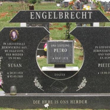 ENGELBRECHT Pieter 1942- &amp; Susan 1933-2009