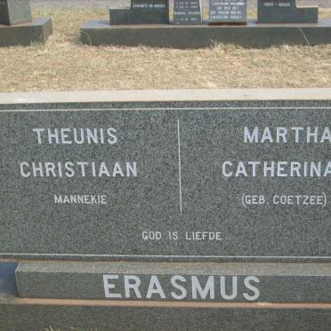 ERASMUS Theunis Christiaan &amp; Martha Catherina COETZEE