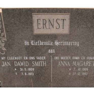 ERNST Jan Dawid Smith 1909-1973 &amp; Anna Magretha 1909-1993