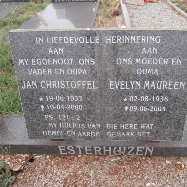 ESTERHUIZEN Jan Christoffel 1933-2000 &amp; Evelyn Maureen 1936-2005