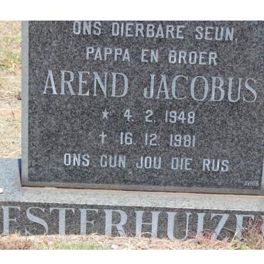 ESTERHUIZEN Arend Jacobus 1948-1981