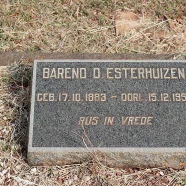 ESTERHUIZEN Barend D. 1883-1956