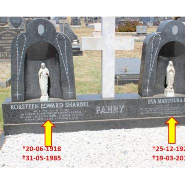 FAHRY Korsteen Edward Sharbel 1918-1985 &amp; Eva Mantoura 1921-2012