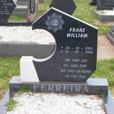 FERREIRA Frans William 1953-1980