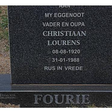 FOURIE Christiaan Lourens 1920-1988