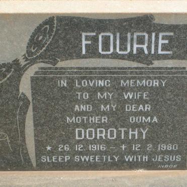 FOURIE Dorothy 1916-1980