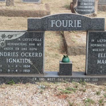 FOURIE Andries Ockerd Ignatius 1924-1959 &amp; Elizabeth Magdalena 1925-1976