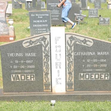 FOURIE Theunis Hasie 1907-2000 &amp; Catharina Maria C. 1914-2002