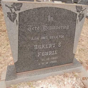 FOURIE Ockert S. 1905-1980