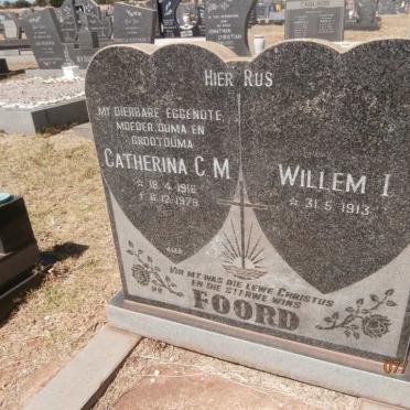 FOORD Willem I. 1913- &amp; Catherina C.M. 1916-1979
