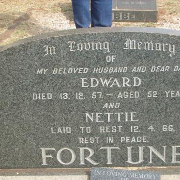 FORTUNE Edward -1952 &amp; Nettie -1966 :: FORTUNE Edward 1927-1997