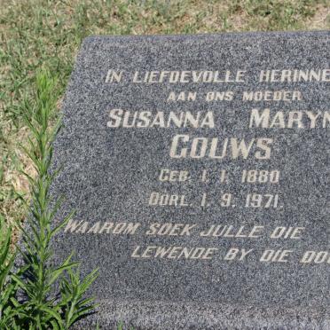 GOUWS Susanna Maryna 1880-1971