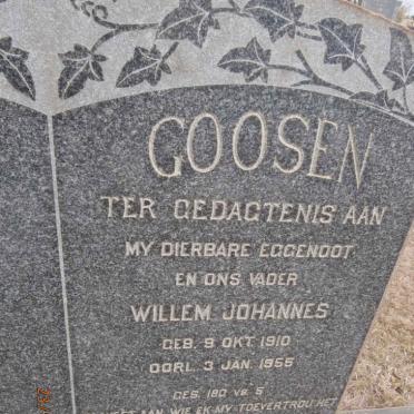GOOSEN Willem Johannes 1910-1955
