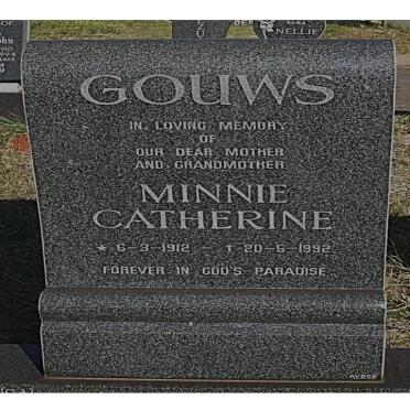 GOUWS Minnie Catherine 1912-1992