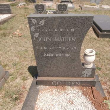 GOLDEN John Mathew 1921-1975