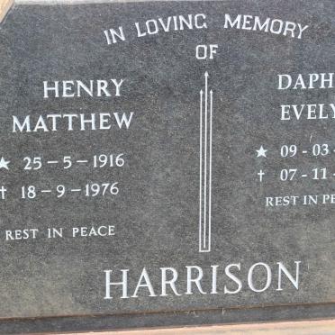 HARRISON Henry Matthew 1916-1976 &amp; Daphne Evelyn 1917-2005