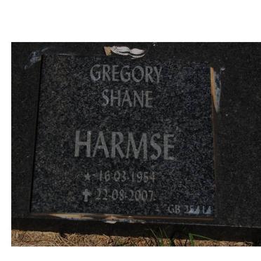 HARMSE Gregory Shane 1954-2002