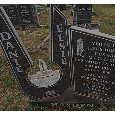 HAYDEN Danie 1935-2000 &amp; Elsie 1939-2013