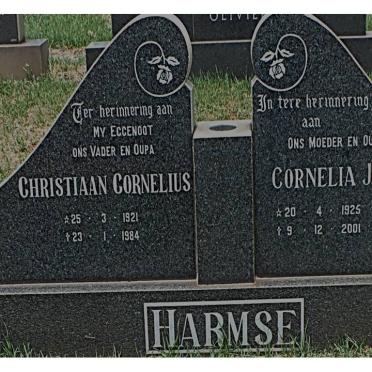 HARMSE Christiaan Cornelius 1921-1984 &amp; Cornelia J.E. 1925-2001