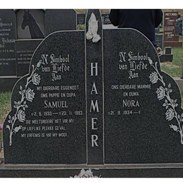 HAMER Samuel 1933-1983 &amp; Nora 1934-