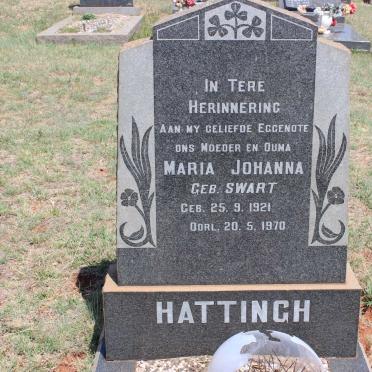 HATTINGH Maria Johanna nee SWART 1921-1970