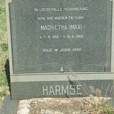 HARMSE Magrietha 1913-1968