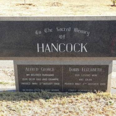HANCOCK Alfred George -1966 &amp; Doris Elizabeth -1980