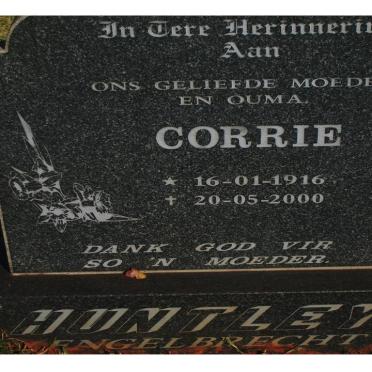 HUNTLEY Corrie nee ENGELBRECHT 1916-2000