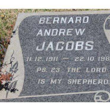 JACOBS Bernard Andrew 1911-1981