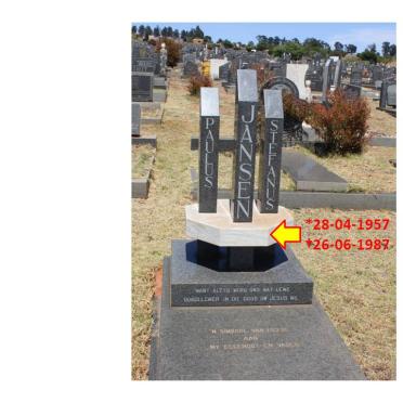 JANSEN Paulus Stefanus 1957-1987