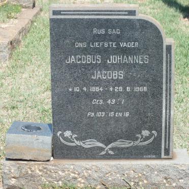 JACOBS Jacobus Johannes 1884-1966