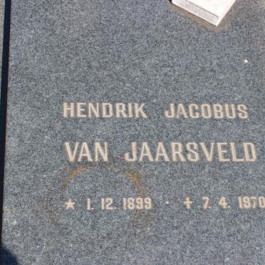 JAARSVELD Hendrik Jacobus, van 1899-1970