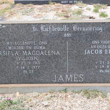 JAMES Jacob Erasmus 1912-2005 &amp; Orsiela Magdalena VILJOEN 1913-1977