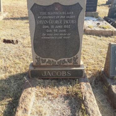JACOBS Johan George -1952