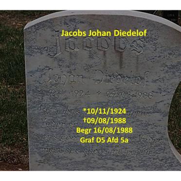 JACOBS Johan Diedelof 1924-1988