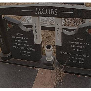 JACOBS Hendrik Petrus 1921-1997 &amp; Maria Jacoba 1924-2005