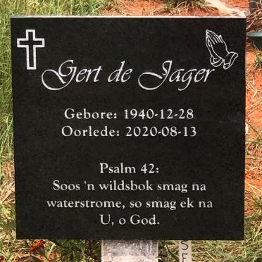 JAGER Gert, de 1940-2020