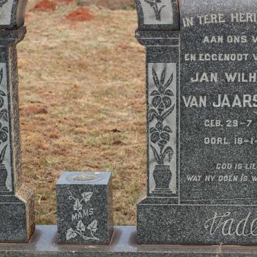 JAARSVELDT Jan Wilhelmus, van 1893-1959 &amp; Magdalena Sophia FICK 1899-1952