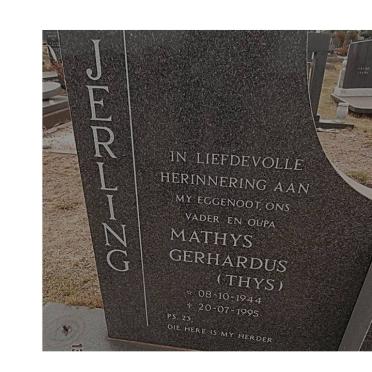 JERLING Mathys Gerhardus 1944-1995