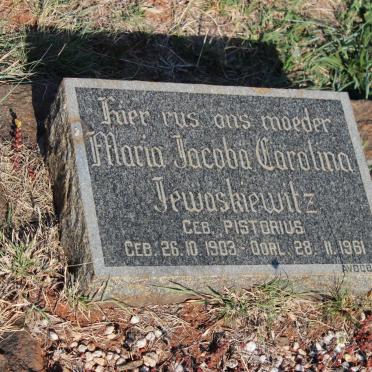 JEWASKIEWITZ Maria Jacoba Carolina nee PISTORIUS 1903-1961