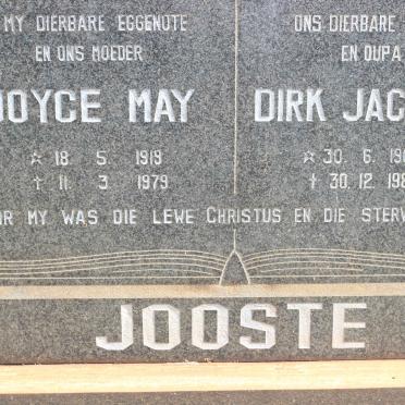 JOOSTE Dirk Jacobus 1907-1984 &amp; Joyce May 1919-1979